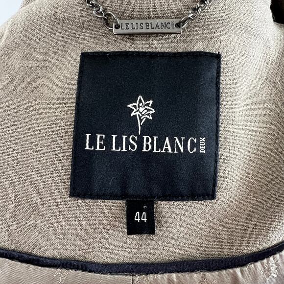 Le Lis Blanc Beige Long Sleeve Double Breasted Notched Military Jacket Sz EU 44 - Picture 7 of 9